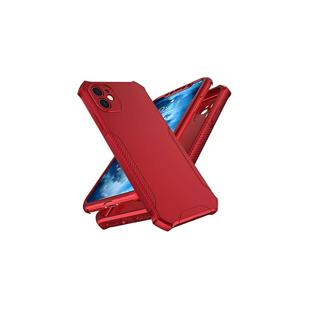 For Iphone 11 Case With [2 X 9H Screen Protectors] [360Full Body Shockproof][Individual Protection For Each Lens] Hard Front Silicone Tpu Bumper Non 5011145523335