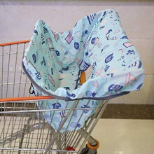 Shopping Trolley Cover for Baby or Toddler, Machine Washable Cart Covers Large Bolster Positioner Infant Cushion Liner High Chair Seat Pad Portable