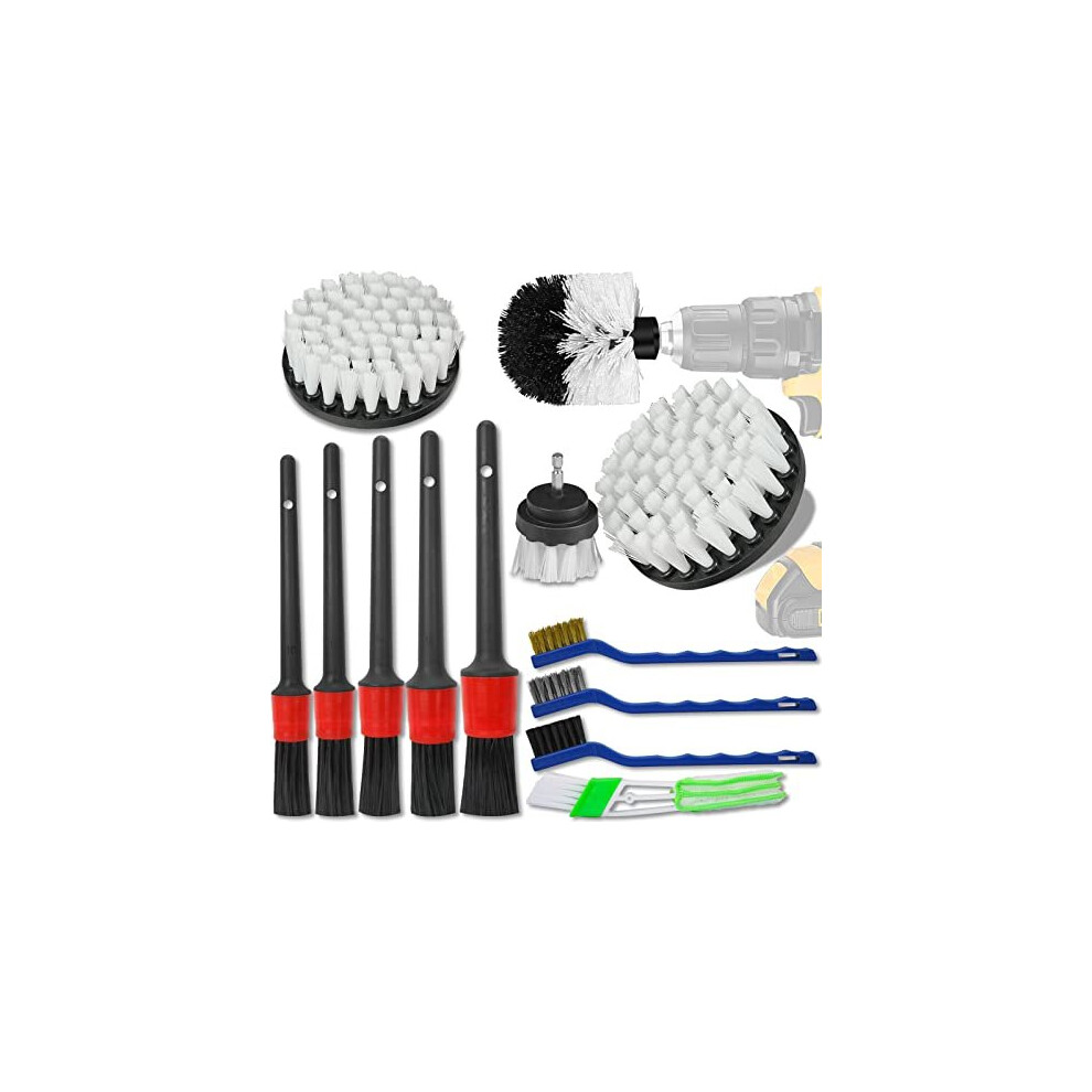 13 Pieces Car Cleaning Kit, Auto Detailing Brush Set For Cleaning Wheels, Interior, Exterior, Leather, Dashboard, Air Vents, Emblems 5011145523663