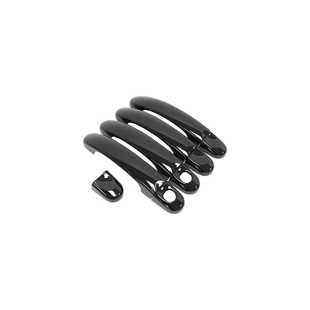9Pcs Front And Rear Exterior Door Handle Cover For Caddy Mk3 Mk4 Multivan Transporter T5 T6 Mk5 Mk6 (Gloss ) Black 5011145523229