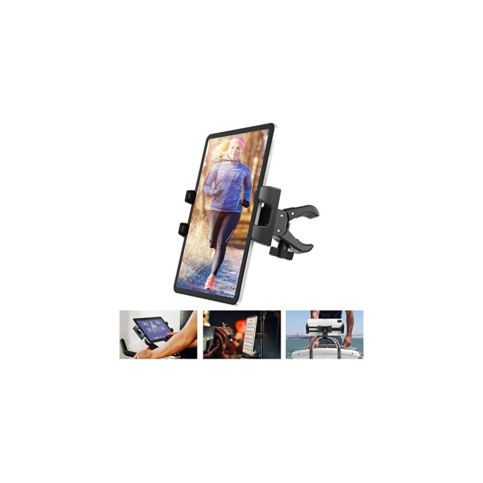 Exercise Bike Tablet Holder For Ipad 360 Adjustable Treadmill Tablet Mount Indoor Spin Bike Handlebar Bracket Tablet Microphone Stand Holder For 5011145525049