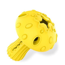 Aggressive Dog Chew Toy, Indestructible Mushroom Rubber Chew Toy with Teeth Cleaning, Durable Interactive Treat Dispenser Dog Puzzle Toys for Large