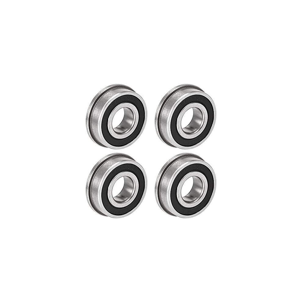 F6202-2Rs Flanged Ball Bearing 15X35x11mm Double Sealed Chrome Steel Bearings 4Pcs 5011145507953