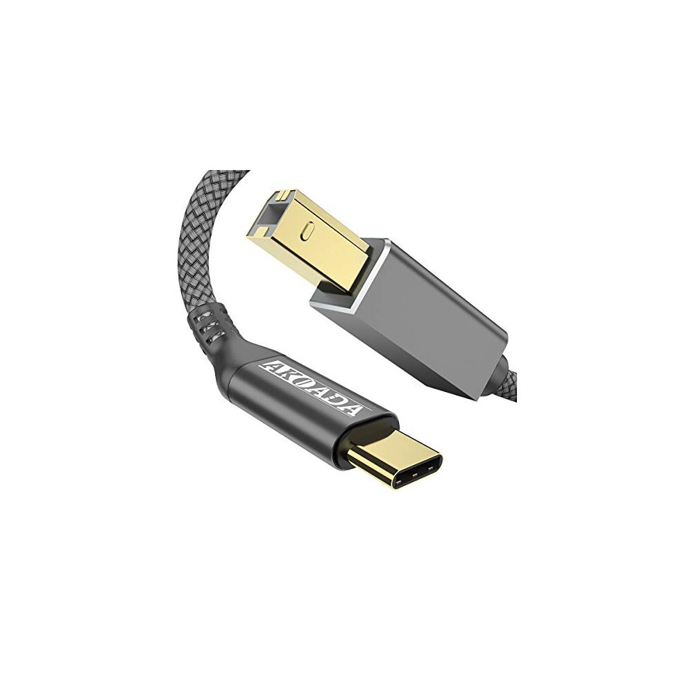 Usb C To Printer Cable 15Ft, Usb C To Usb B Male Scanner Cord Compatible With Dimi, Google Chromebook Pixel, Macbook Pro, Hp Canon Printers, Ipad Pro 5011145525278