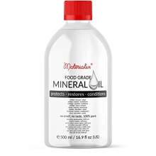 Food Grade Mineral Oil - Tasteless and odourless, no additives - Suitable for Wood and Bamboo countertops, Chopping Boards and Blocks, Stainless Steel