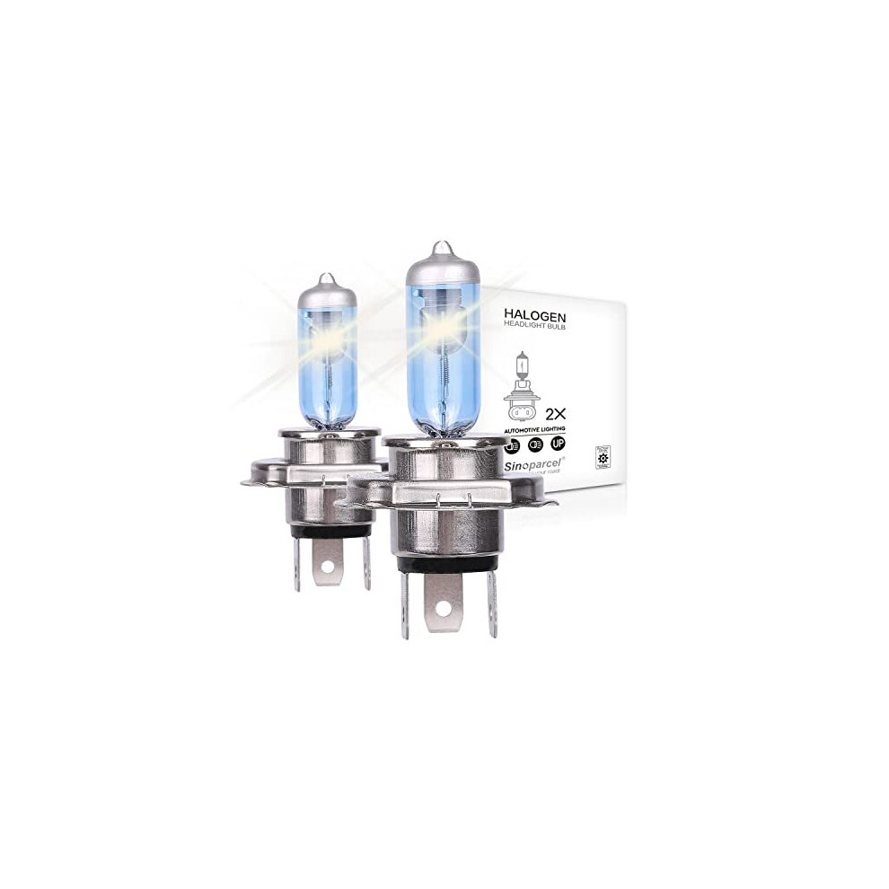 H4/9003 Halogen High and Low Beam Headlight, 2 Years Warranty, 150% More Brightness Replacement for Standard 472 55W Bulb, Pack of 2