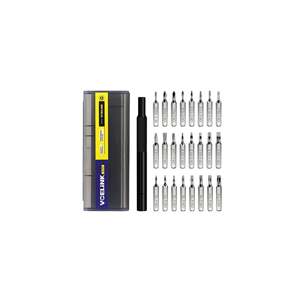 Precision Screwdriver Magnetic, 25 in 1 Mini Screwdriver Set with 24 Bits, Screwdriver Repair Kit Small for PC, Mobile Phone, Smartphone, Game Console-image-OPC-PC9ZGMF-NEW