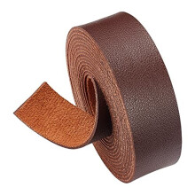 1 Inch Wide Lychee Pattern Leather Strap 98 Inch Long Single Side Imitation Flat Leather Cord for DIY Craft Projects, Pet Collars, Belts, Jewelry