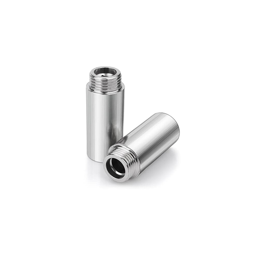 Shower Head Extension Arm 2pcs Straight Bathroom Shower Head Extension Arm Stainless Steel Shower Extension Tube Handheld Shower Extra Hose Pipe