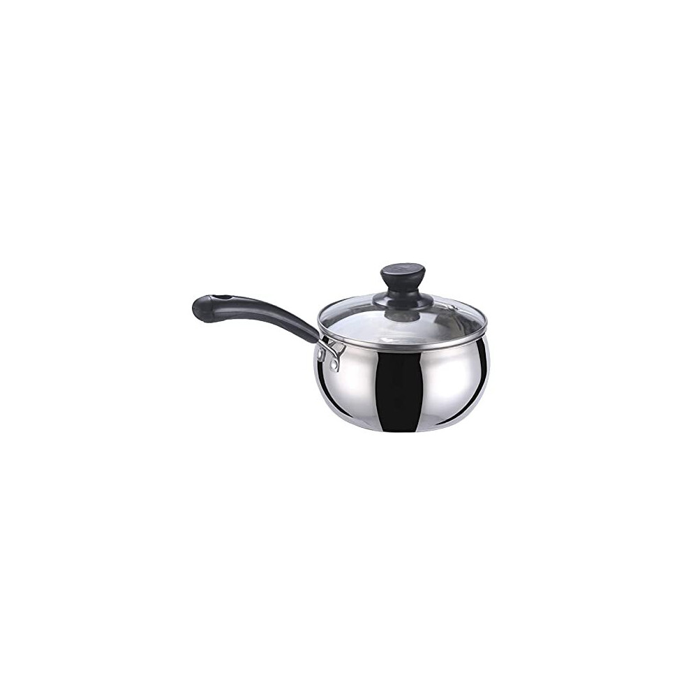 Stainless Steel Saucepan with Vented Lid, 12cm Small Saucepan Milk Induction Gas Soup Pot Home Sauce Pan Saucier Pot Cookware