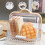 Bread Box to Keep Bread Fresh,Bread Bins for Kitchen,Bread Storage Containers,Transparent Breadbin with Dustproof Cover and Handle ,BPA-Free 5