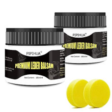 Premium Leather Balsam,Leather Conditioner & Restorer,Natural Leather Polish Balm with Beeswax for Furniture, Sofas, Shoes, Bags, Car Seats,