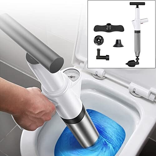 Toilet Plunger, Plunger Sink Unblocker, Drain Unblocker Tools with 4