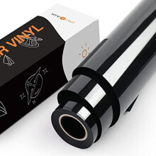 Heat Transfer Vinyl - 12in x10ft PU HTV Vinyl Roll Iron on Vinyl Easy to Cut & Weed for T-Shirt & Design (Black)