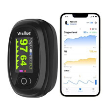 Pulse Oximeter Fingeroximeter with Bluetooth,Oxygen Monitor Finger Adults with Free App,Monitor Blood Oxygen Saturation and Heart Rate, with Alarm