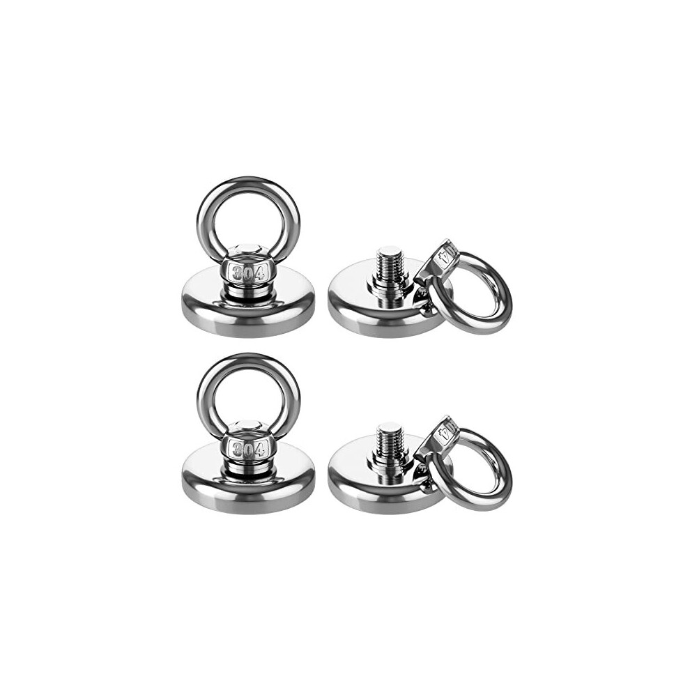 Strong Neodymium Fishing Magnets 95 Lbs(43 Kg) 1.26''/32Mm Diameter Heavy Duty Rare Earth Magnets With Eyebolt For Magnetic Hooks, Magnet Fishing 5011145538438