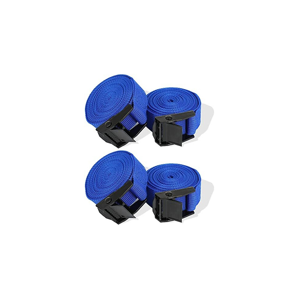 4 Pack Ratchet Tie Down Straps, Heavy Duty Tensioning Belts Adjustable Lashing Straps For Motorcycle,Cargo, Trailer,Trucks,Sup Kayak,Luggage, 3M X 5011145539428