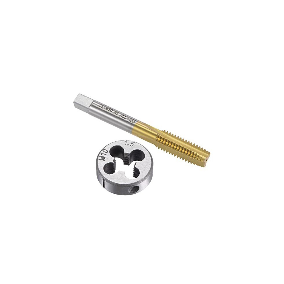 Photos - Other Hand Tools Tap and Die Set Metric M10 x 1.5, HSS  Titanium Plated Machine Straight Flute Thread Screw Tap, Alloy Stee(High Speed Steel)