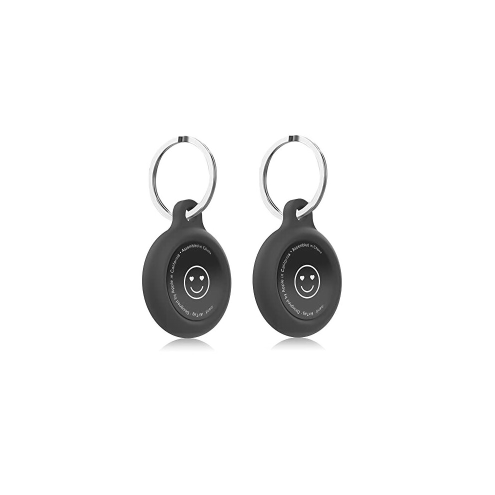 Airtag Keyring Compatible with Apple Airtag Keyring -2 Pack AirTag Holder Protective Silicone Airtag Case 2022,Anti-lost Air Tag Key Ring Cover Case