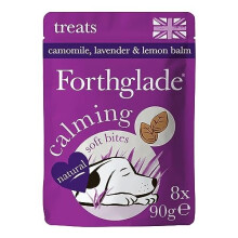 Natural Dog Treats - Grain Free Soft Bites for Calming (8 x 90g) Resealable Bags - Camomile, Lavendar & Lemon Balm