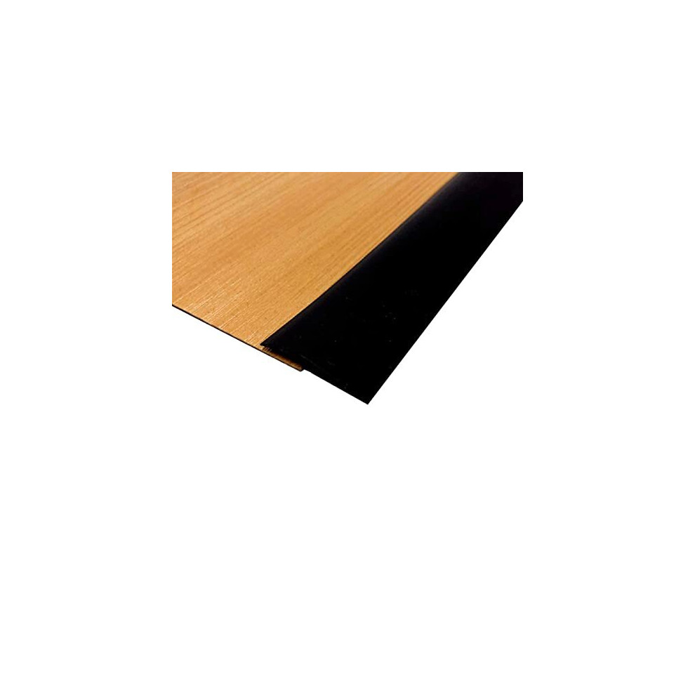 2M Black Carpet Trim Strip Self Adhesive PVC Laminate Floor Door Strip Door Floor Transition Threshold Trim and Edgings Rubber Flooring Edge Strip,3mm