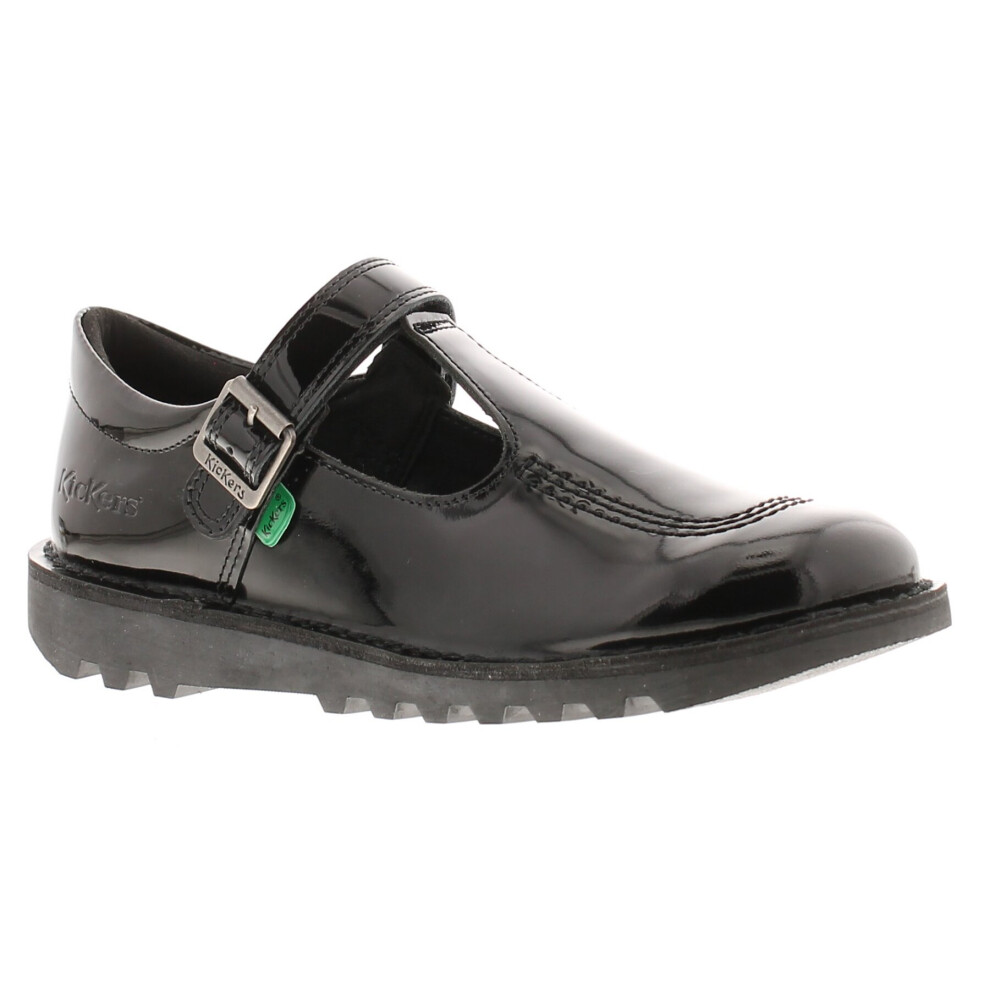 (Black, 5 (Adults')) Kickers T Bar Girls' Shoes UK Size