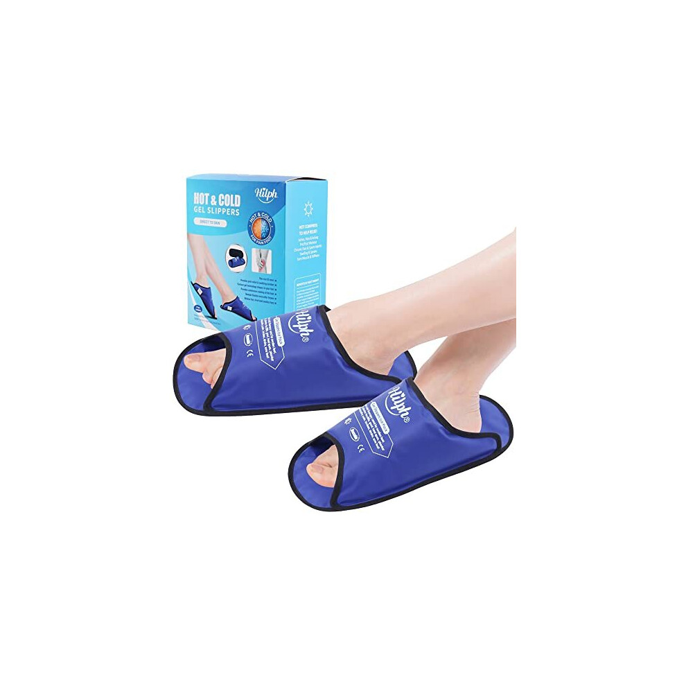 Foot Ice Pack Slippers 2 Pack, Ice Pack for Foot Ice Pack Wrap Gel Ice Slippers Open Toed for Feet Neuropathy Pain Relief, Plantar Fasciitis, Diabetic