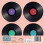 Vinyl Records Greetings Card (150x150 blank) 3