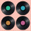 Vinyl Records Greetings Card (150x150 blank) 2