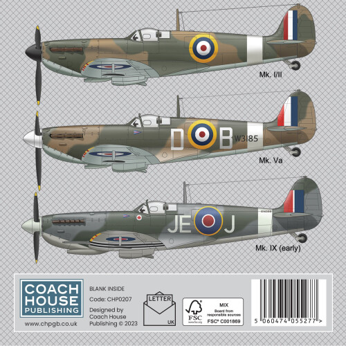 Spitfire Greetings Card (150x150 blank) 2