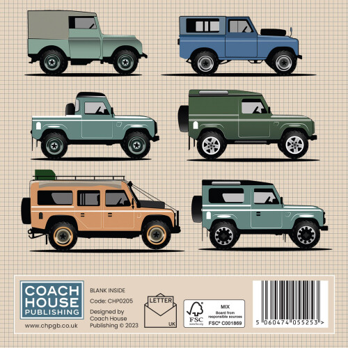 Land Rover Greetings Card (150x150 blank) 2