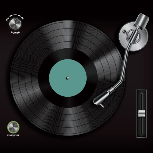 Turntable Deck Greetings Card (150x150 blank) 1