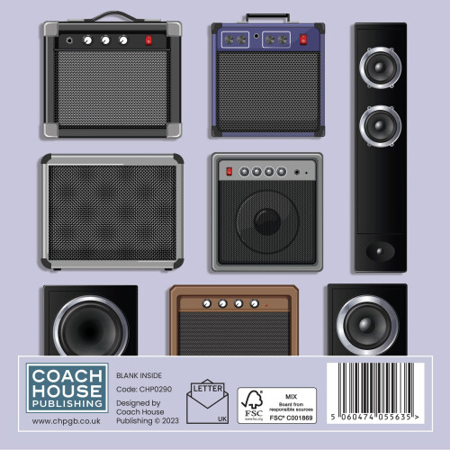 Music Speakers Greetings Card (150x150 blank) 2