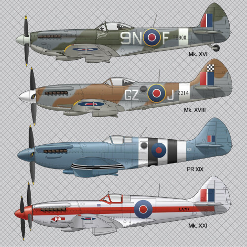 Spitfire Greetings Card (150x150 blank) 1
