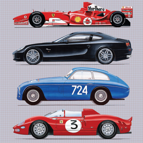 Ferrari Greetings Card (150x150 blank) 1
