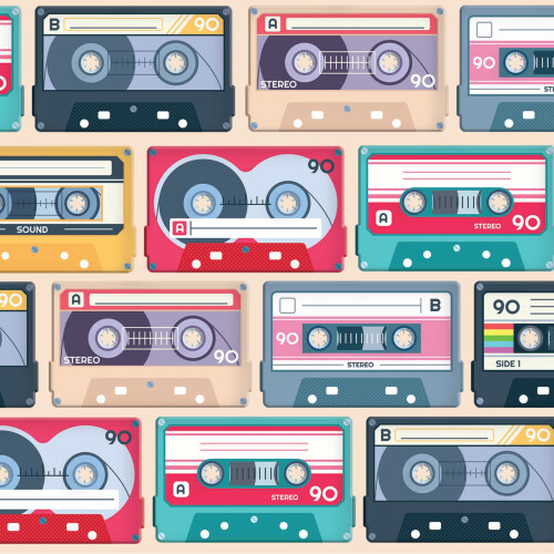 Cassette Tapes Greetings Card (150x150 blank) 1