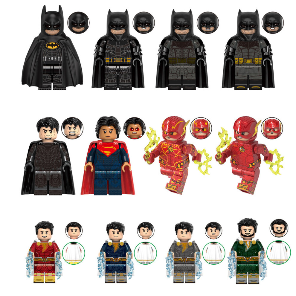 12pcs Super Hero Series Assembly Building Blocks General Zod Batman Puzzle Toys Minifigures Toys Fit Lego