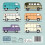 Camper Van Greetings Card (150x150 blank) 3