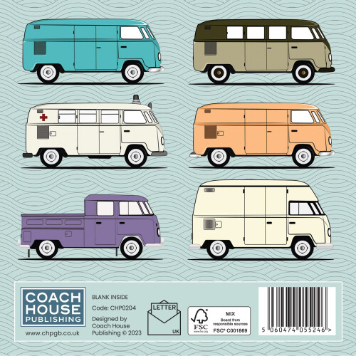 Camper Van Greetings Card (150x150 blank) 2