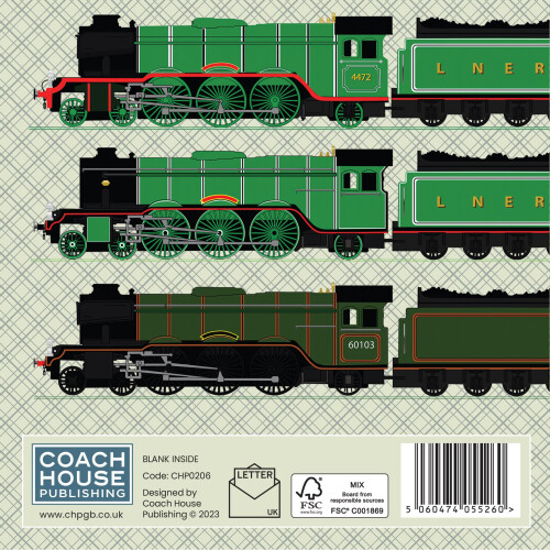 Flying Scotsman Greetings Card (150x150 blank) 2