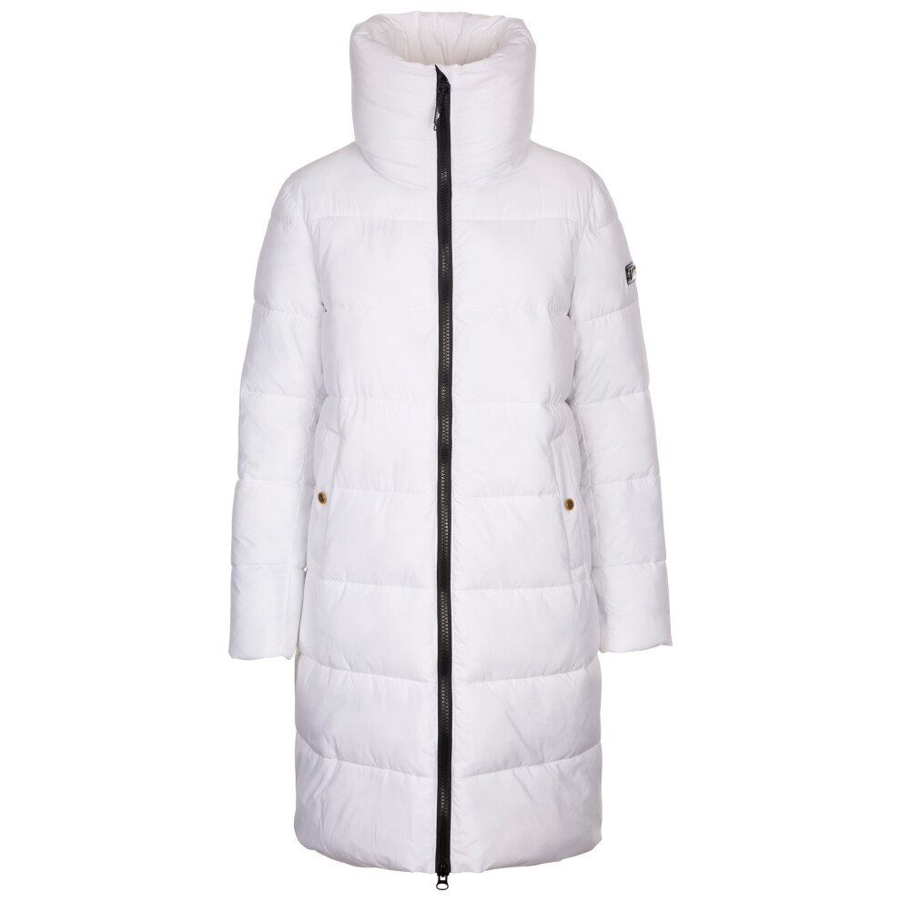 (8, White) Trespass Womens Padded Jacket Deep Collar Faith