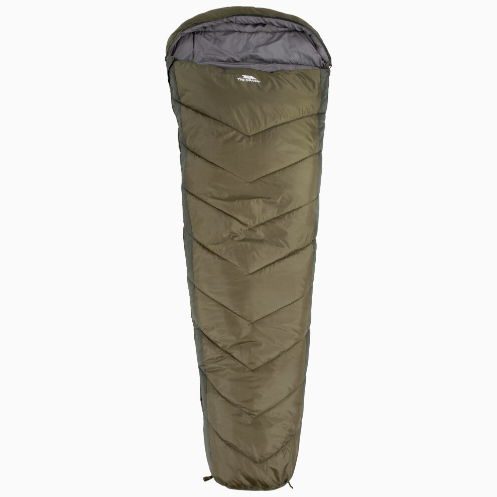 Trespass (One Size, Chive) Sleeping Bag 3 Season Mummy Shape Doze
