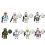 (Style H) 8pcs Star Wars Clone Trooper Cody Rex Commander fit Lego Minifigures 7