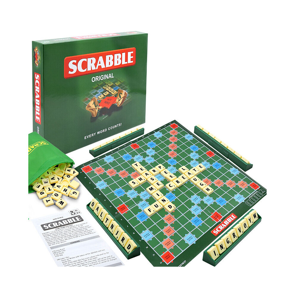 (Large set) Scrabble Board Game Spelling Puzzle Game Educational Toy Family Party Kids Adult