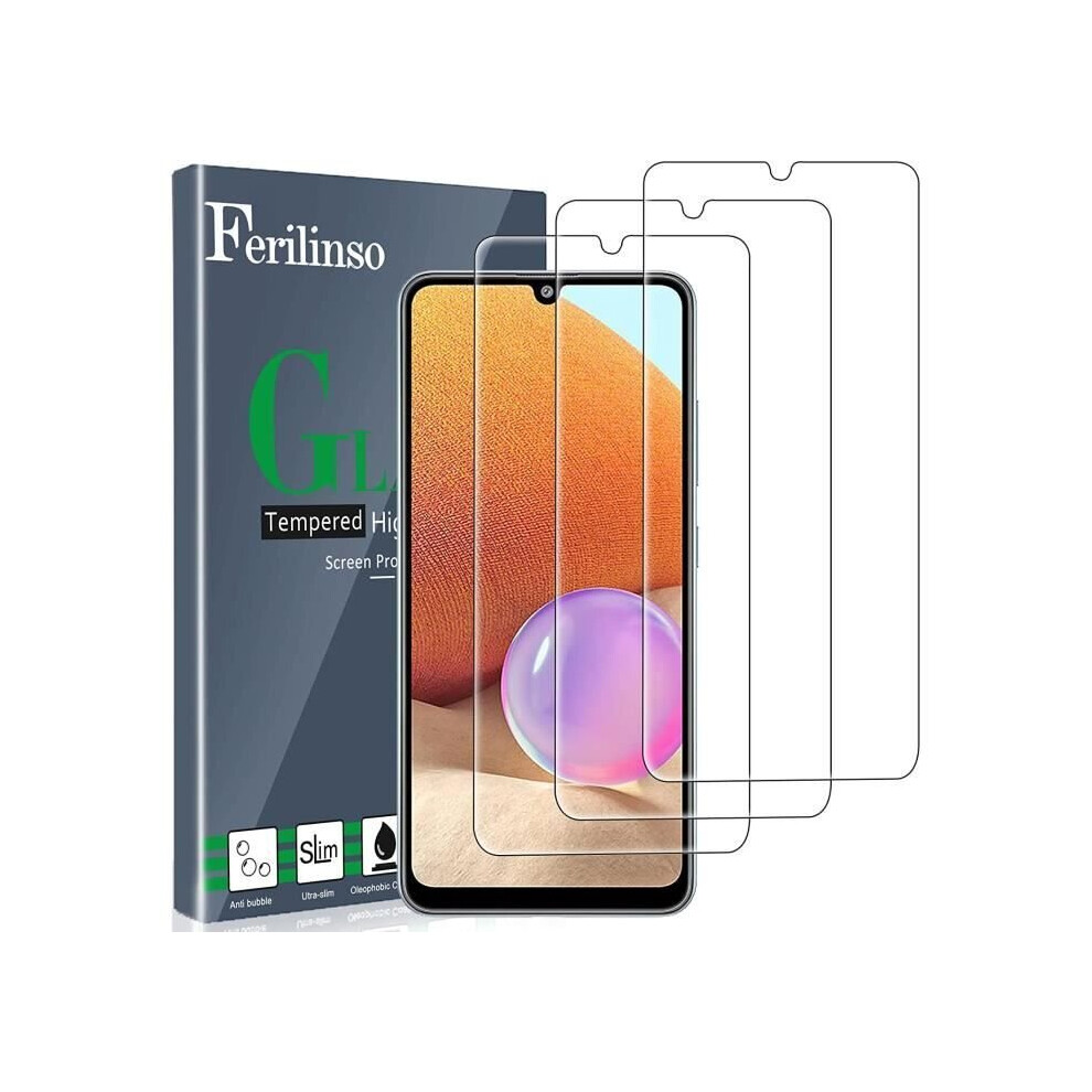 [3 Pieces] Tempered Glass Samsung Galaxy M22- A32 4G- A31, Screen Protector Samsung Galaxy M22- A32 4G- A31 [The Case]Trans 7031193649328