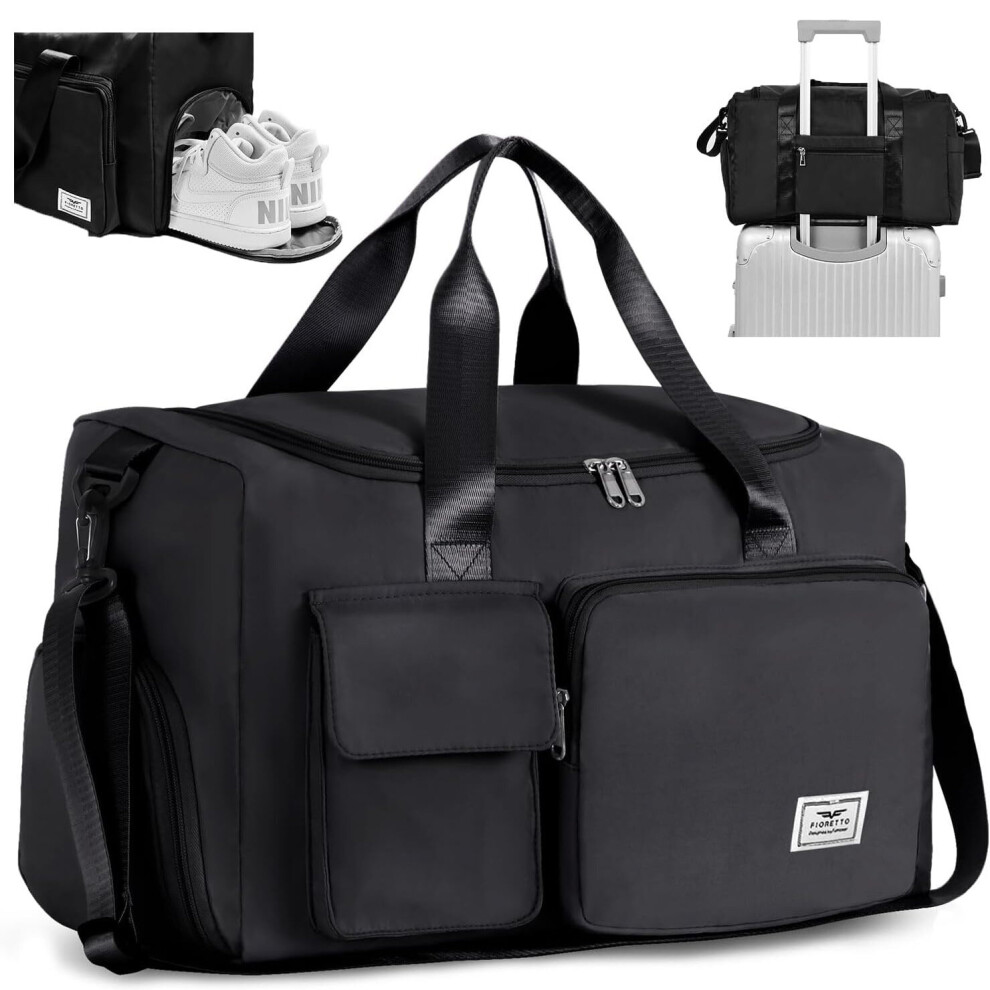 Womens Mens Sports Gym Bag Duffle Bag Weekend Travel Bag Overnight Bag