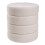 Living And Home (White) Round Channel Upholstered Footstool 3