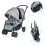 Casart Double Seat Baby Stroller w/ 2 Seats Adjustable Backrest& Safety Belts 3