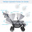 Casart Double Seat Baby Stroller w/ 2 Seats Adjustable Backrest& Safety Belts 9