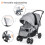 Casart Double Seat Baby Stroller w/ 2 Seats Adjustable Backrest& Safety Belts 5